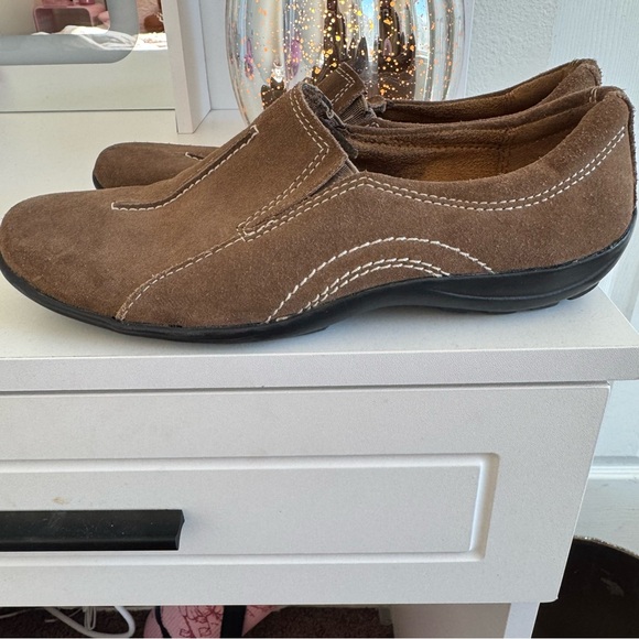 2 FOR $20 Naturalizer Fadrina Leather Suede Loafer Light Brown Comfort Slip On 6 - Picture 5 of 9